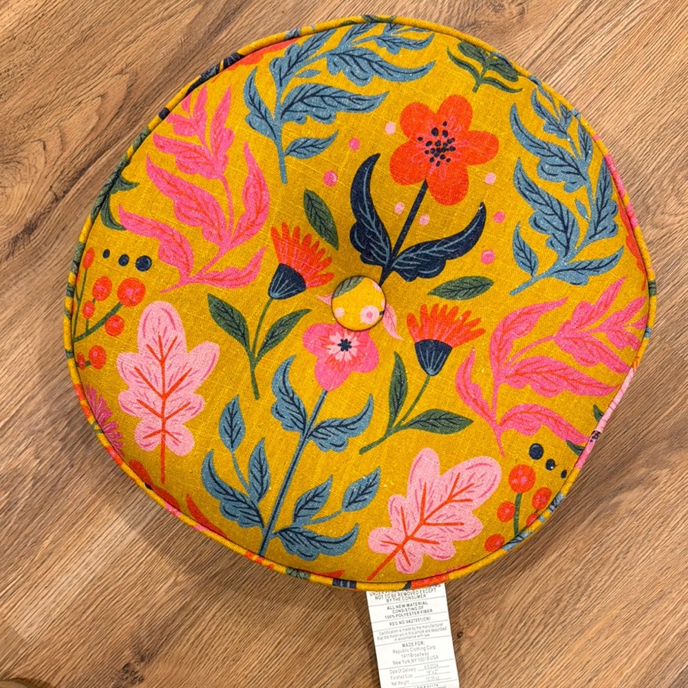 Floral Round Cushion